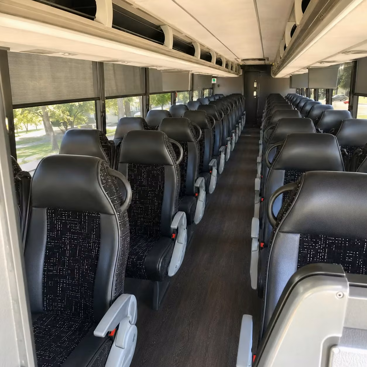 56 passenger charter bus interior